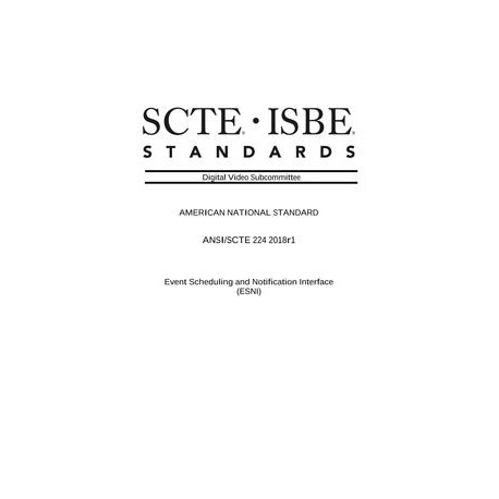 SCTE 224 2018