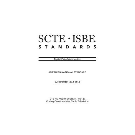 SCTE 194-1 2018