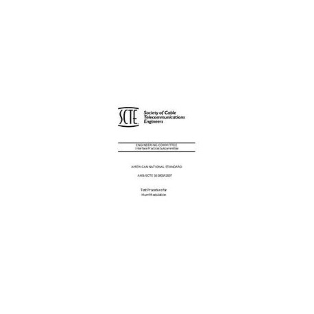 SCTE 16 2001 (R2007)